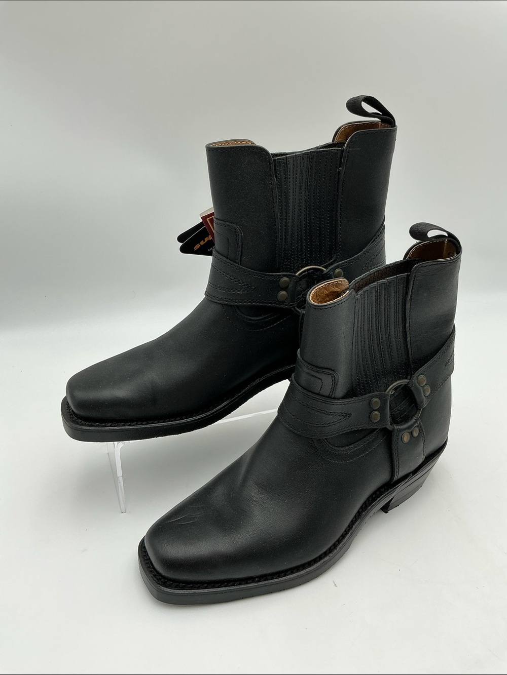 Black Leather Ankle Boots New without Box Men's Size 7.5
